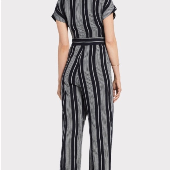RAILS Striped Angela Wide Leg Jumpsuit in Navy Stripe Size Large - Picture 9 of 16